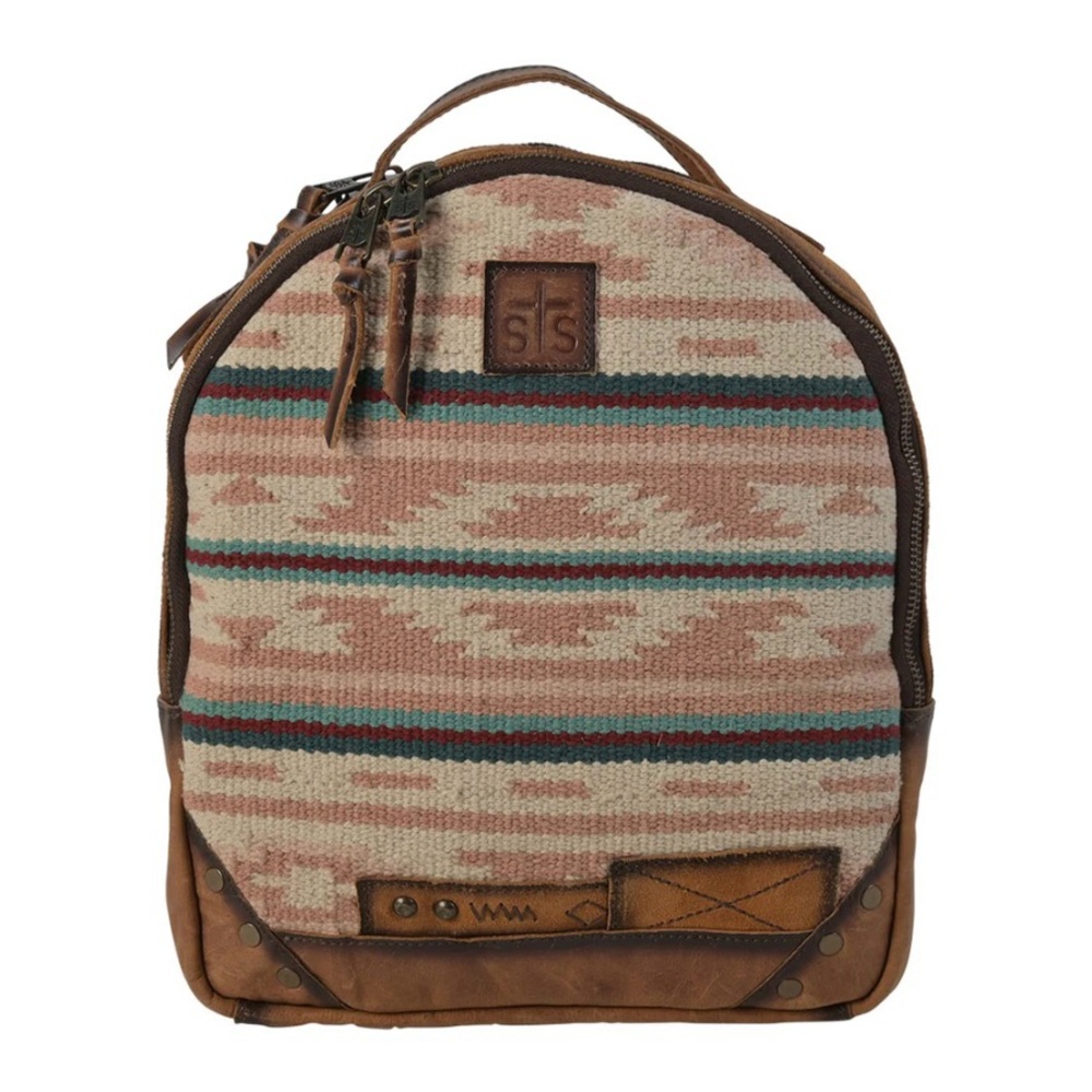 STS Ranchwear Brown and Tan Backpack with Leather Accents